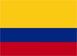 [ai] The national flag of Colombia featuring three horizontal stripes: a wide yellow top stripe, a blue middle stripe, and a red bottom stripe.
